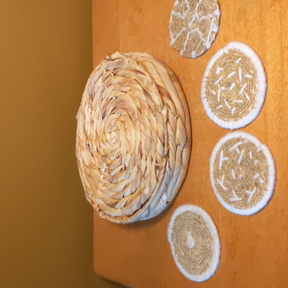 Seagrass tray and coaster set - Picture 3 of 3